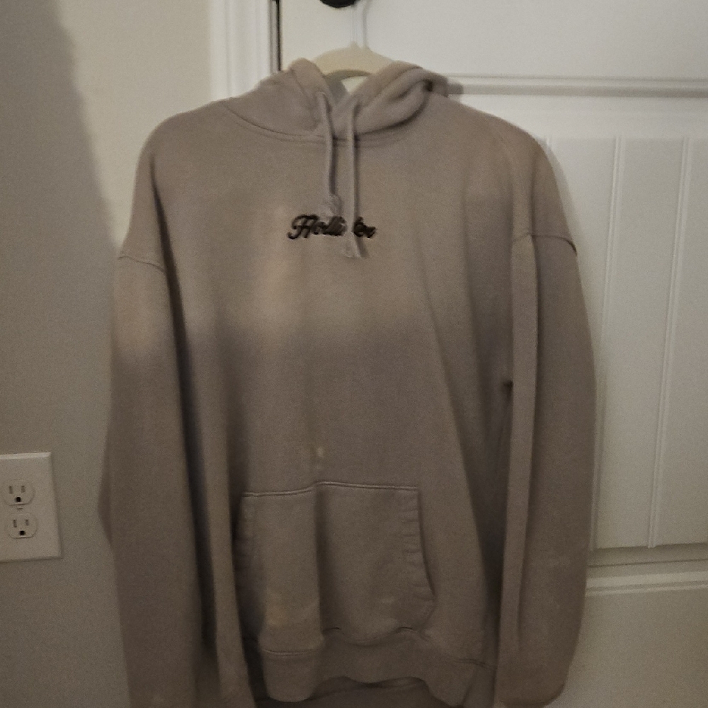 Men's Beige Cotton Hoodie Sweatshirt - Casual Pullover